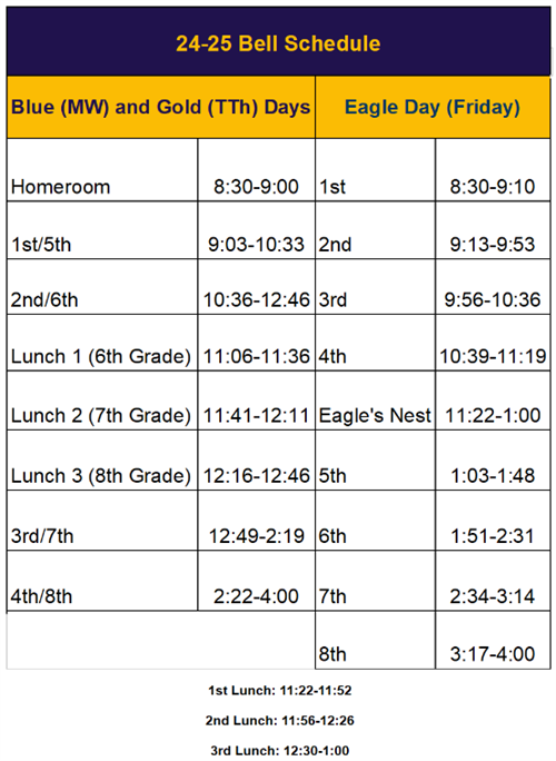 Rusk Bell Schedule